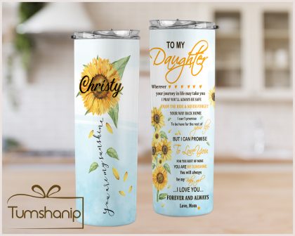 Daughter Gift From Mom, Sunflower Tumbler, To My Daughter Tumbler, Daughter Travel Mug, Daughter Birthday Gift, Graduation Gift For Daughter